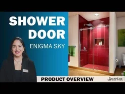 DreamLine Enigma Sky 56-60 In. W X 62 In. H Frameless Sliding Tub Door - Polished Stainless Steel -VINTAGE TUB Store hqdefault 63 87