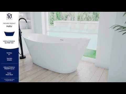 Hollis 67 Inch Freestanding Double Slipper Tub 4 Hollis 67 Inch Freestanding Double Slipper Tub - Image 2