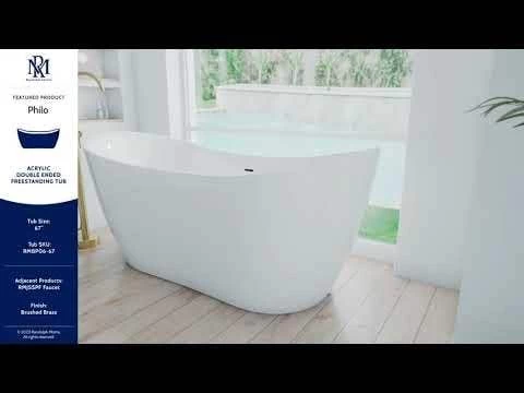 Philo Acrylic Double Slipper Freestanding Tub 5 Philo Acrylic Double Slipper Freestanding Tub - Image 3