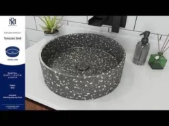 Terrazzo 14 Inch Round Bathroom Sink -VINTAGE TUB Store hqdefault 9 155