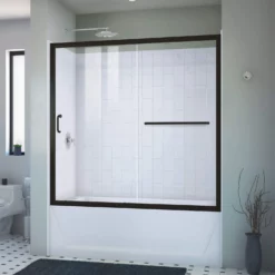 DreamLine Infinity-Z 56-60 In. W X 60 In. H Semi-Frameless Sliding Tub Door And QWALL-Tub Acrylic Wall Kit, Clear Glass 15 DreamLine Infinity-Z 56-60 In. W X 60 In. H Semi-Frameless Sliding Tub Door And QWALL-Tub Acrylic Wall Kit, Clear Glass -VINTAGE TUB Store infinity z td rs187 31d 28ip qwall subway solidwhite 09 9bgee1mculhinimg
