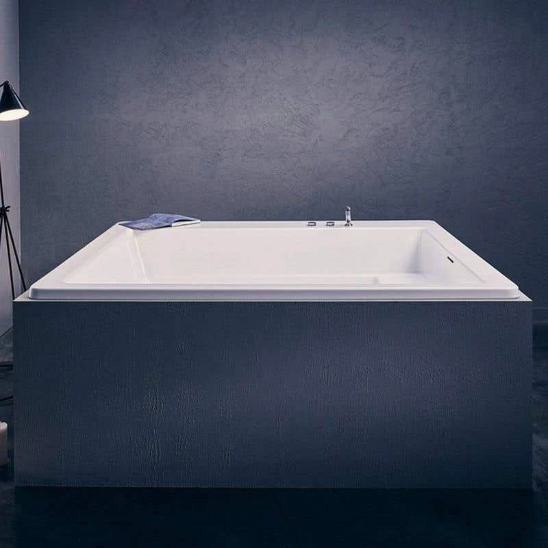 Lacus Acrylic 70 Inch Drop In Bathtub - White 3 Lacus Acrylic 70 Inch Drop In Bathtub - White