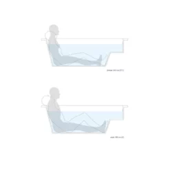 Lacus Acrylic 70 Inch Drop In Bathtub - White 9 Lacus Acrylic 70 Inch Drop In Bathtub - White -VINTAGE TUB Store lacus wht std 11
