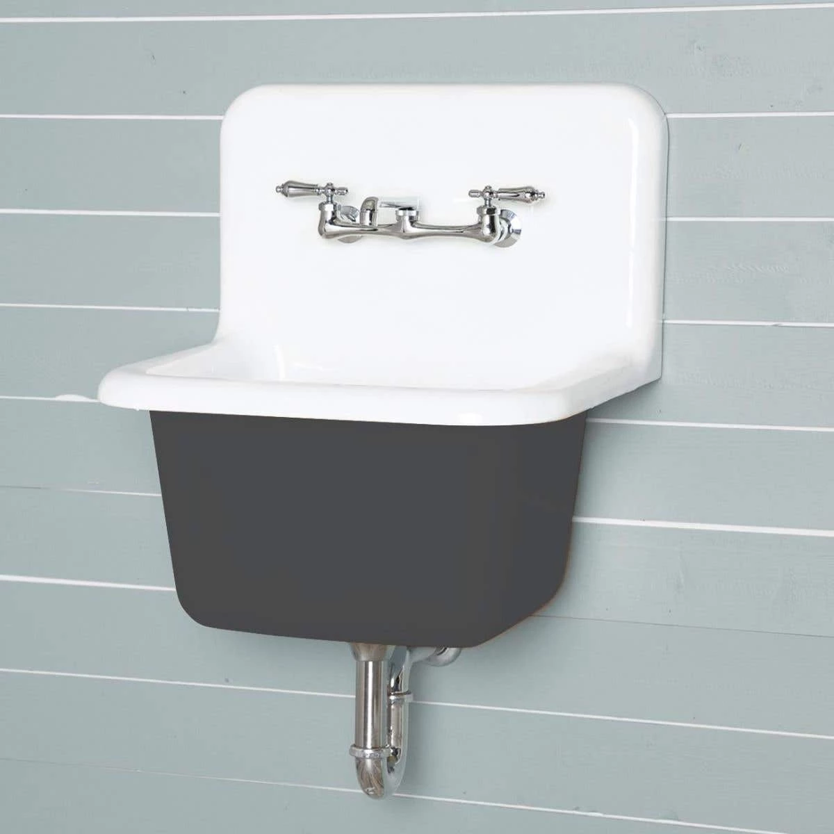 22 Inch Cast Iron High Back Deep Utility Sink 7 22 Inch Cast Iron High Back Deep Utility Sink - Image 5