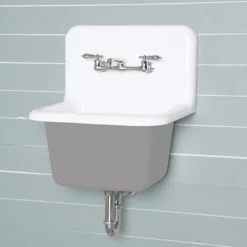 22 Inch Cast Iron High Back Deep Utility Sink 22 22 Inch Cast Iron High Back Deep Utility Sink -VINTAGE TUB Store lg22sink lg 1