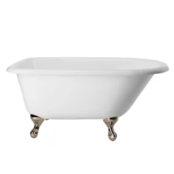 Norfolk 48 Inch Cast Iron Classic Clawfoot Tub - No Faucet Drillings -VINTAGE TUB Store lg48rt0wrbn 2 1