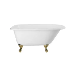 Norfolk 48 Inch Cast Iron Classic Clawfoot Tub - No Faucet Drillings -VINTAGE TUB Store lg48rt0wrbs 2 1 1