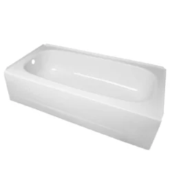 Archer 60 Inch Steel Alcove Bathtub - White -VINTAGE TUB Store lg60apron l drain 2