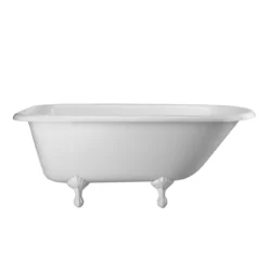 Heritage Cast Iron Classic Clawfoot Tub - No Faucet Drillings -VINTAGE TUB Store lg60rt0wrbw 2 9