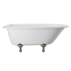 Heritage 60 Inch Cast Iron Classic Clawfoot Tub - Wall Faucet Drillings -VINTAGE TUB Store lg60rt0wrpn 2 2 6