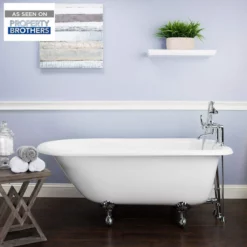 Heritage Cast Iron Classic Clawfoot Tub - Rim Faucet Drillings