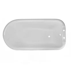 Heritage 60 Inch Cast Iron Clawfoot Tub Shower Package With British Telephone Faucet - White / Chrome Feet & Fixtures -VINTAGE TUB Store lg60rt7wrbc 4 36