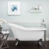 Adela 62 Inch Cast Iron Slipper Clawfoot Tub - Flat Rim - Rim Faucet Drillings -VINTAGE TUB Store lg60slf7wsic colorcorrection