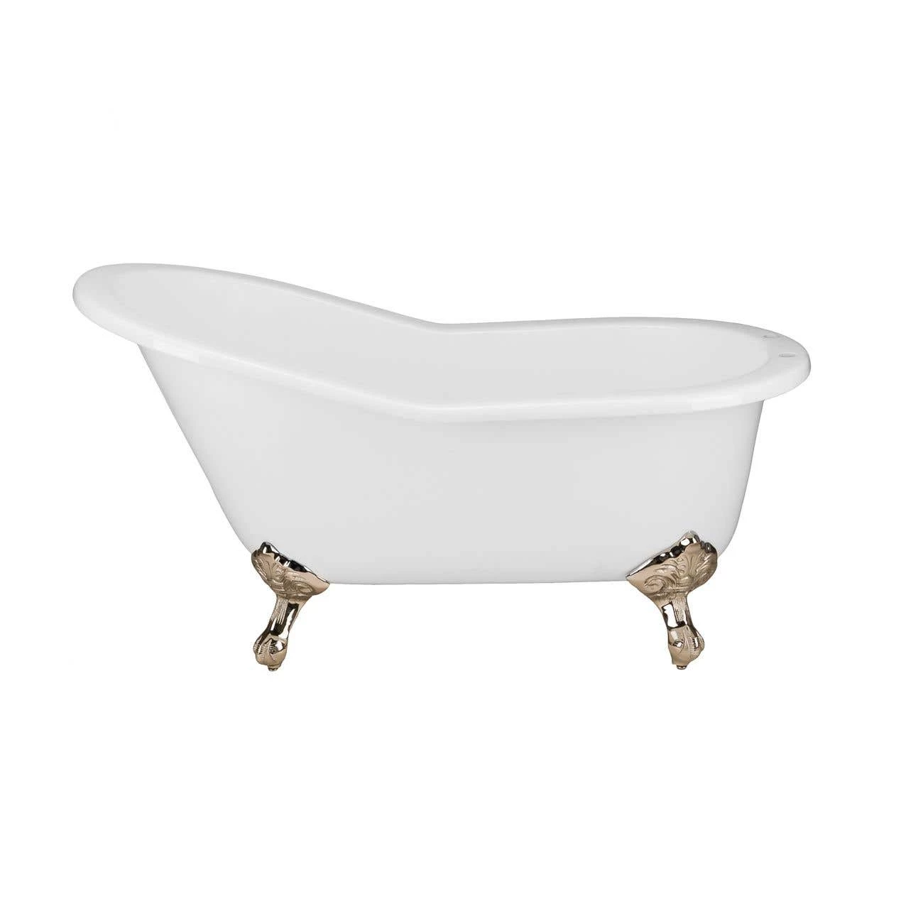 Adela 62 Inch Cast Iron Slipper Clawfoot Tub - Flat Rim - Rim Faucet Drillings 7 Adela 62 Inch Cast Iron Slipper Clawfoot Tub - Flat Rim - Rim Faucet Drillings - Image 5
