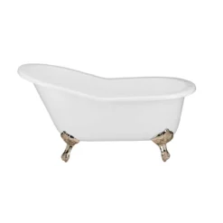 Adela 62 Inch Cast Iron Slipper Clawfoot Tub Package -VINTAGE TUB Store lg60slf7wsin front 2 3