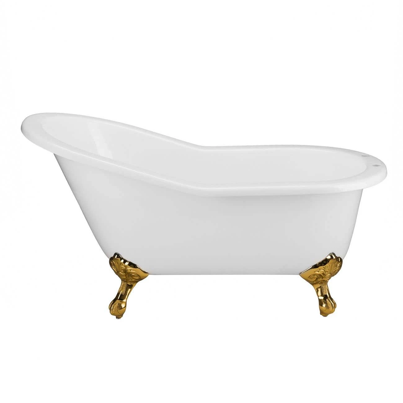 Adela 62 Inch Cast Iron Slipper Clawfoot Tub - Flat Rim - Rim Faucet Drillings 9 Adela 62 Inch Cast Iron Slipper Clawfoot Tub - Flat Rim - Rim Faucet Drillings - Image 7