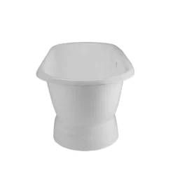 Oxford Cast Iron Freestanding Soaking Tub - No Faucet Drillings -VINTAGE TUB Store lg66de0w8pw side 4 2