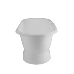 Oxford Cast Iron Double Ended Pedestal Tub - Rim Faucet Drillings -VINTAGE TUB Store lg66de7w8pw side 4 2