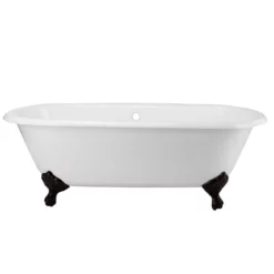 Cambridge Cast Iron Double Ended Clawfoot Tub - No Faucet Drillings 14 Cambridge Cast Iron Double Ended Clawfoot Tub - No Faucet Drillings -VINTAGE TUB Store lg66de7wdib 4 5