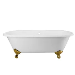 Cambridge Cast Iron Double Ended Clawfoot Tub - No Faucet Drillings 17 Cambridge Cast Iron Double Ended Clawfoot Tub - No Faucet Drillings -VINTAGE TUB Store lg66de7wdis 4