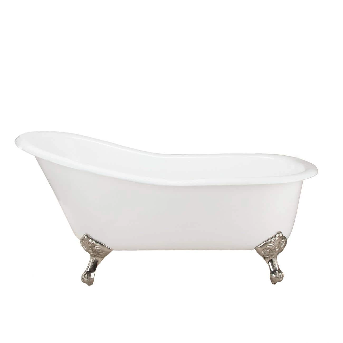 Charlotte Cast Iron Slipper Clawfoot Tub - No Faucet Drillings 4 Charlotte Cast Iron Slipper Clawfoot Tub - No Faucet Drillings - Image 2