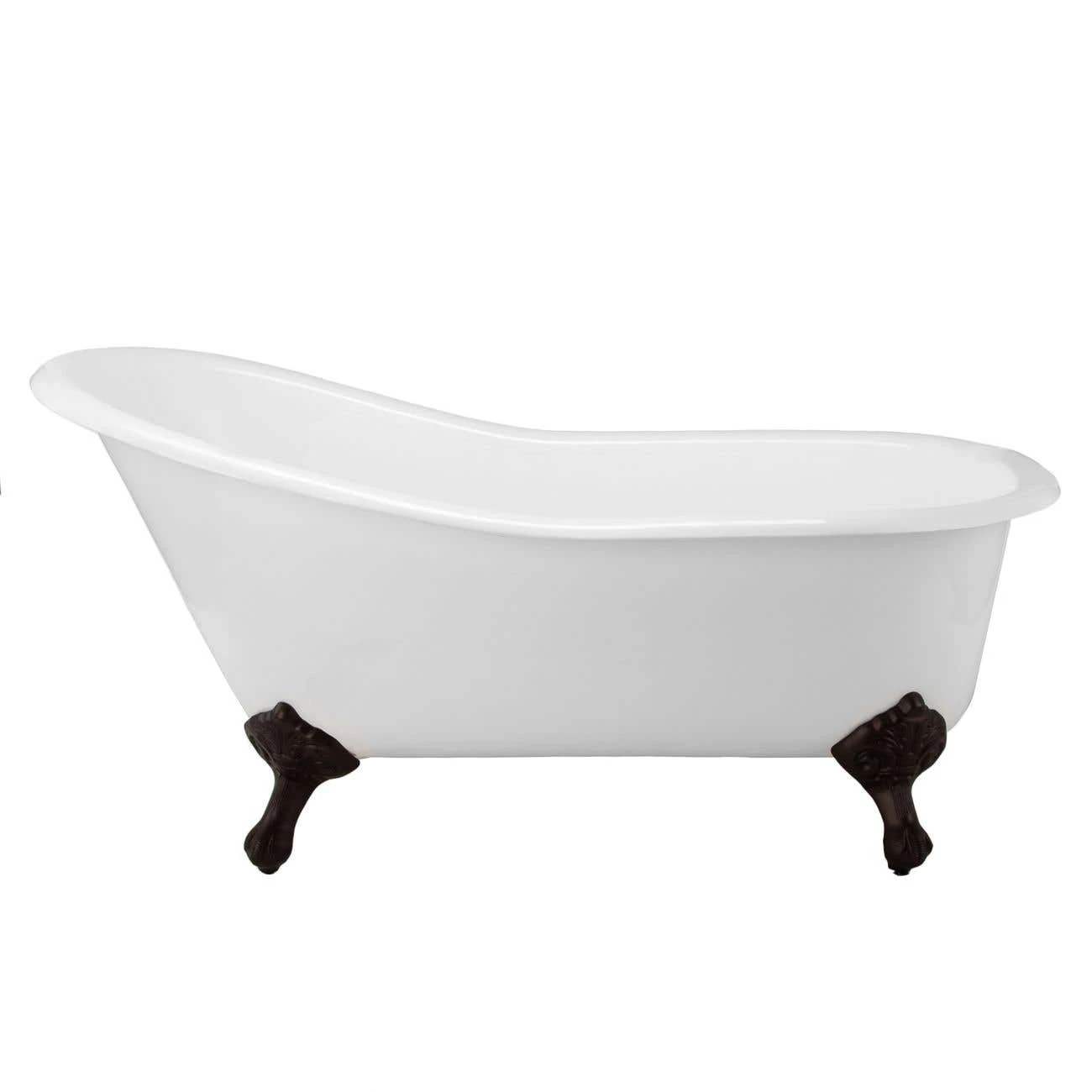 Charlotte Cast Iron Slipper Clawfoot Tub - No Faucet Drillings 5 Charlotte Cast Iron Slipper Clawfoot Tub - No Faucet Drillings - Image 3