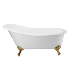 Charlotte Cast Iron Slipper Clawfoot Tub - No Faucet Drillings 13 Charlotte Cast Iron Slipper Clawfoot Tub - No Faucet Drillings -VINTAGE TUB Store lg67sl7wsis 2 1 5