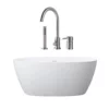 Luna Matte White Acrylic Double Ended Freestanding Tub Package -VINTAGE TUB Store luna matte pkg