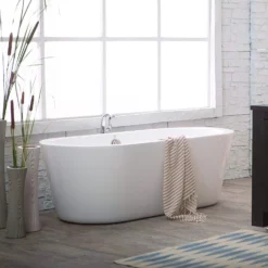 Mermaid Acrylic Double Ended Freestanding Bathtub - No Faucet Drillings