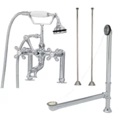 Laurent 66 Inch Cast Iron Double Ended Pedestal Tub Package - White / Chrome Fixtures 15 Laurent 66 Inch Cast Iron Double Ended Pedestal Tub Package - White / Chrome Fixtures -VINTAGE TUB Store packagenoshut 1