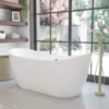 Philo Acrylic Double Slipper Freestanding Tub Package -VINTAGE TUB Store philo pkg rs448 brushedbrass sr0kcdlgincgipio