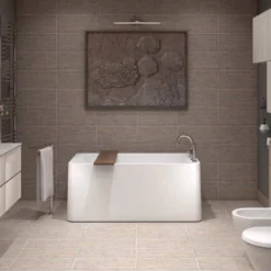 Purescape 56 Inch Acrylic Freestanding Double Ended Bathtub - White -VINTAGE TUB Store ps327b 02