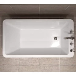 Purescape 56 Inch Acrylic Freestanding Double Ended Bathtub - White -VINTAGE TUB Store ps327b 05