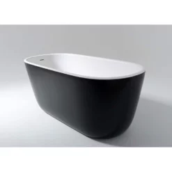 Lullaby 60 Inch Aquatex Freestanding Double Ended Tub -VINTAGE TUB Store ps602m mini blck wht