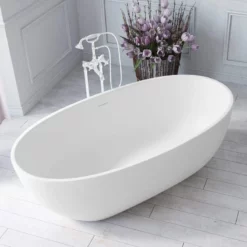 Corelia Aquatex 66 Inch Freestanding Double Ended Tub - White -VINTAGE TUB Store ps617m 02