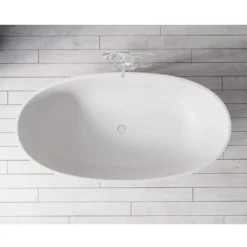 Corelia Aquatex 66 Inch Freestanding Double Ended Tub - White -VINTAGE TUB Store ps617m 05