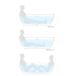 Corelia Aquatex 66 Inch Freestanding Double Ended Tub - White -VINTAGE TUB Store ps617m 10
