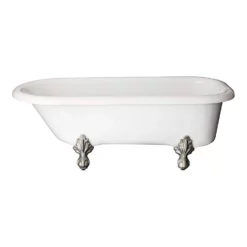 Regent Acrylic Classic Clawfoot Tub - Rim Faucet Drillings -VINTAGE TUB Store r501 n 4
