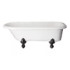Regent Acrylic Classic Clawfoot Tub - Rim Faucet Drillings -VINTAGE TUB Store r501 o 4