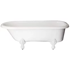 Regent Acrylic Classic Clawfoot Tub - Tub Wall Faucet Drillings