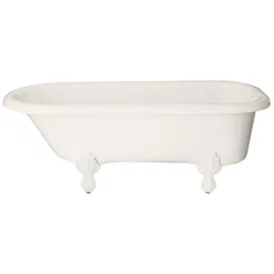 Regent Acrylic Classic Clawfoot Tub - Tub Wall Faucet Drillings -VINTAGE TUB Store r553 p 1