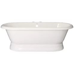 Majesty Acrylic Double Ended Pedestal Tub - Rim Faucet Drillings -VINTAGE TUB Store rd553 m rm 1