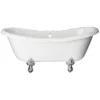 Duchess Acrylic Double Slipper Clawfoot Tub - Rim Faucet Drillings -VINTAGE TUB Store rds551 c rm 1
