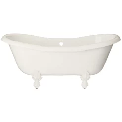 Duchess Acrylic Double Slipper Clawfoot Tub - No Faucet Drillings -VINTAGE TUB Store rds553 p nh