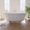 Barrett 72 Inch Double Ended Clawfoot Air Massage Tub - Made In USA -VINTAGE TUB Store rm barrett air wh c life 1