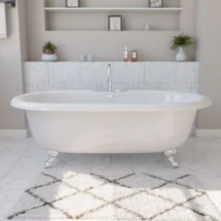 Lennox Acrylic Double Ended Clawfoot Tub - Made In USA