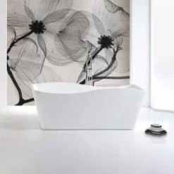 Rembrandt Matte White Acrylic Double Ended Freestanding Tub