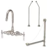 Wall Mount Clawfoot Tub Gooseneck Faucet - Drain - Supply Lines - Complete Set -VINTAGE TUB Store rm149 1twcsbn 1