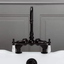 Deck Mount Clawfoot Tub Gooseneck Faucet 13 Deck Mount Clawfoot Tub Gooseneck Faucet -VINTAGE TUB Store rm149orb 1