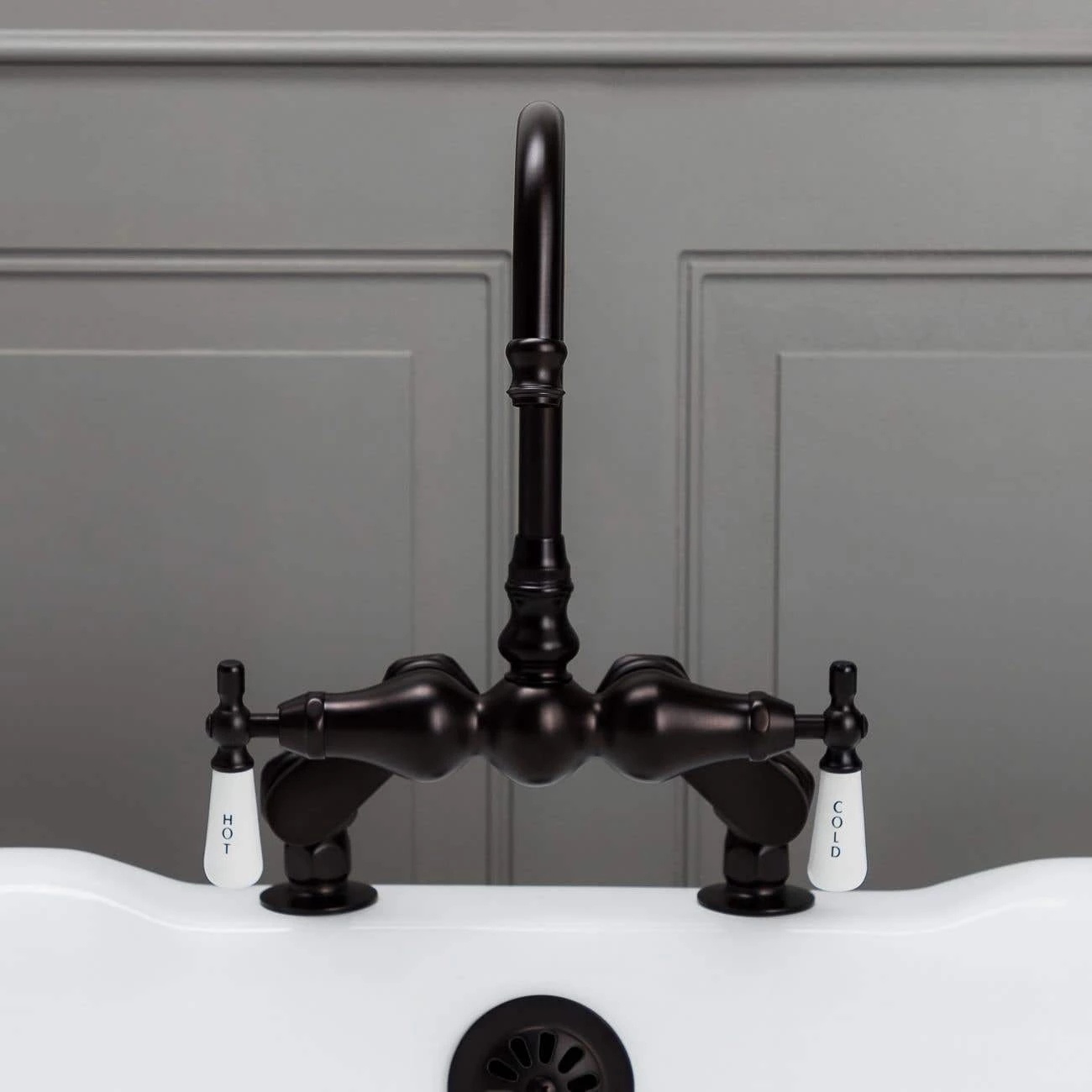 Deck Mount Clawfoot Tub Gooseneck Faucet 8 Deck Mount Clawfoot Tub Gooseneck Faucet - Image 6